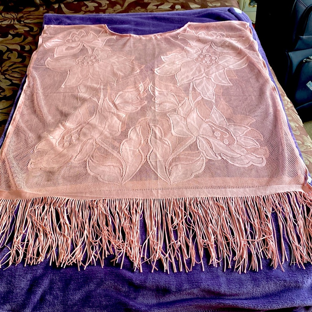 Cover up for bathing suit, new, peach color